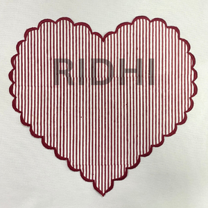 Manteles Individuales de Lino Rojo Ridhi con Bordado Rojo en Forma de Corazón, Manteles Individuales Reutilizables al por Mayor para Hoteles, Bodas y Eventos - Product Image 1