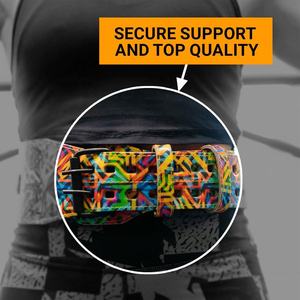 เข็มขัดยกน้ำหนักหนังแบบปรับได้สำหรับออกกำลังกายและความแข็งแรงทนทานทนทาน - Product Image 5