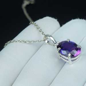 จี้รูปไข่แทนซาไนต์สองสีสไตล์วินเทจ เงินแท้ 925 สร้อยคอโบโฮ เครื่องประดับอัญมณี ของขวัญ - Product Image 5