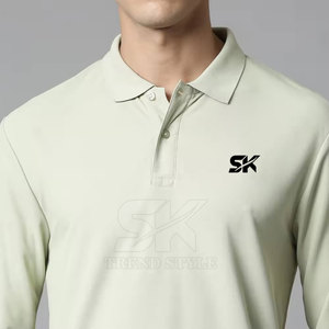 Polo de Manga Larga para Hombre, Diseño Moderno, Liso, de Primera Calidad, Precio Económico, 100% Algodón, Transpirable - Product Image 3