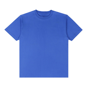 T-shirt en coton pur teint, coupe ample, couleur unie, respirant, grammage lourd, col classique, personnalisable avec logo OEM, pour hommes et femmes - Product Image 2