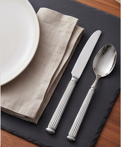 Ensemble de couverts classiques en acier inoxydable avec finition miroir haute brillance, compatible lave-vaisselle, pour mariage et usage de table - Product Image 3