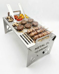 Parrilla Portátil de Carbón para Barbacoa de Acero Inoxidable 304, Plegable, para Acampar, Cocinar al Aire Libre y Hacer Picnic, Versión 2 - Product Image 5