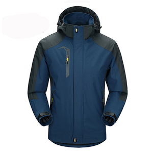 Veste imperméable à capuche pour homme, couleur verte, avec fermeture éclair, style sportif, vêtements d'extérieur pour l'hiver - Product Image 2