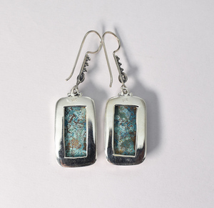 Natural Turquoise Dangle <b>Earrings</b> In 92.5 Sterling Silver Anniversary Gift For Her - Product Image 6