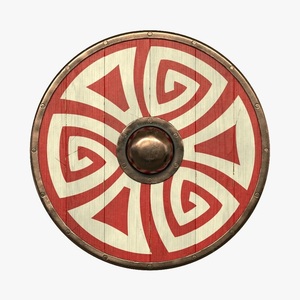Escudo Vikingo Medieval de Madera, Escudo Redondo de Guerrero Nórdico Hecho a Mano para Disfraces de Reenactamiento Histórico y Exhibiciones - Product Image 5