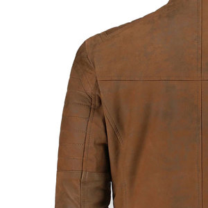 Mens Lambskin Leather <b>Jacket</b> Shirt Collar <b>Slim</b> <b>Fit</b> Casual Biker <b>Jacket</b> All Colors Custom Leather <b>Jacket</b> Vintage Brown <b>Jacket</b> - Product Image 6