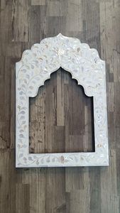 Floral Vintage Mother of Pearl Inlay Picture <b>Frame</b>: Handmade Floral Decor - Product Image 6