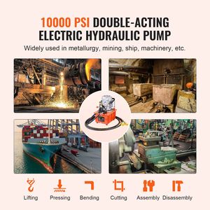 Pompa Idraulica Elettrica 10000 PSI 750W, Capacità 488 In3/8L, Valvola Manuale a Doppia Azione, Azionamento Elettrico [Marca/Produttore] - Product Image 6