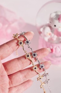 Pulsera con Dije de Sol Celestial, Circonita Cúbica, Plata de Ley, Chapado en Oro de 14K, Joyería Minimalista de Lujo para Aniversario - Product Image 2
