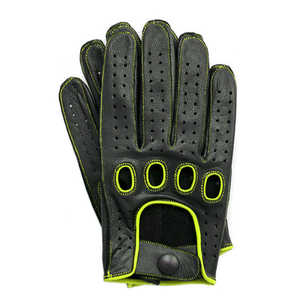 Guantes de Conducción HSI para Hombre, Retro Clásicos, de Piel de Oveja, Transpirables, Perforados, con Pantalla Táctil, para Todas las Estaciones - Product Image 1