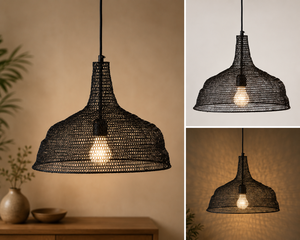 Handmade Woven Teardrop Pendant Lamp <b>Decorative</b> Hanging Ceiling <b>Light</b> for Hotel Contemporary Handmade Ceiling lamp. - Product Image 2