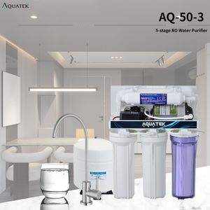 Purificador de agua por ósmosis inversa RO AQ-50-3, sistema RO de cinco etapas MIT, comercial para hoteles, 110-240V - Product Image 1