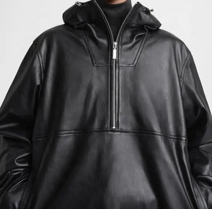 Chaqueta de Cuero Casual para Exteriores, Cortavientos, de Moda, de Alta Calidad, Personalizada para Hombre - Product Image 5