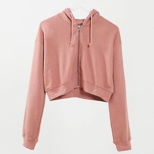 Sudadera CON CAPUCHA DE LICRA de algodón con forro polar de 600gsm con logotipo personalizado de moda con estilo sudadera de invierno con cuello con cremallera - Product Image 1