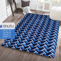 Tapis en mousse de haute qualité, doux, antidérapant, en polyester, à motif abstrait, à poils moyens, pour la maison et le bureau, moderne, fabriqué à la machine, adapté à l'aspiration.
