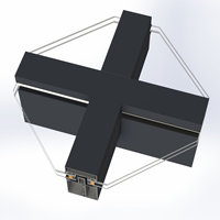 Système de mur-rideau en alliage d'aluminium de la série Premium 6000 FRAVI FR-AS-CW-SYS pour la décoration de façades en verre des bâtiments de grande hauteur