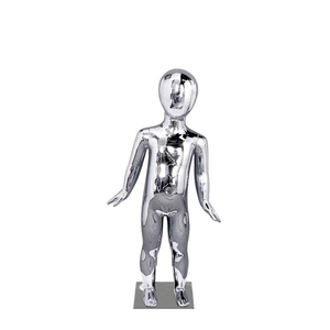 Manichino per Bambini Cromato in Plastica Dorata e Argentata, Espositore per <span class=keywords><strong>Abbigliamento</strong></span> a Figura Intera - Product Image 6