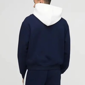 Sweat-shirt pour homme, veste à capuche zippée bleu foncé, sweats à capuche et sweat-shirts pour homme, pull-over décontracté élégant, sweats à capuche personnalisés - Product Image 2