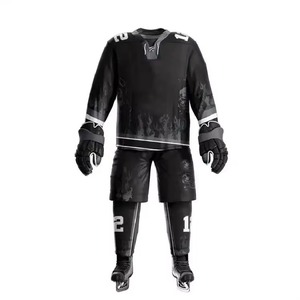 Conjunto de Uniforme de Hockey sobre Hielo de Poliéster Personalizado de Alta Calidad, Transpirable, de Secado Rápido, Ecológico, Camiseta y Pantalones Cortos Deportivos con Diseño de Bandera - Product Image 2
