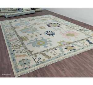 Hermosos Alfombras Modernas Anudadas a Mano 10x14 9x12 de Alta Calidad, Multicolor, Abstractas, Hechas a Mano, Tejidas, Antideslizantes, con Espuma, Color Rosa - Product Image 2