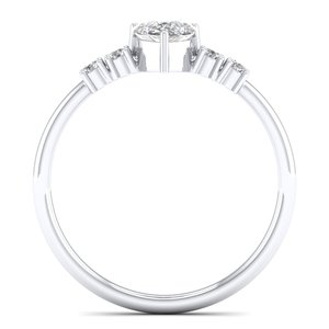 Bague de fiançailles en or massif 14 carats avec diamant de laboratoire HPHT CVD, vente directe d'usine REYES, pour femmes, fabrication sur mesure OEM ODM, bijoux fins. - Product Image 4