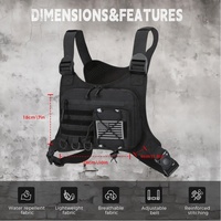 Sac à dos tactique professionnel léger et réglable pour la course à pied, sac de poitrine réfléchissant pour hommes, randonnée, escalade et jogging