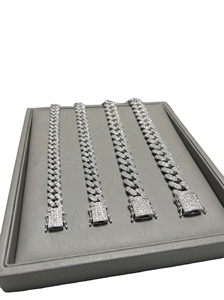RCK Global Cadena Cubana Miami de 20mm con Moissanita Iced Out, Joyería Hip Hop, Collar de Plata 925 para Hombre - Product Image 4