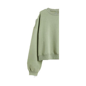 เสื้อสเวตเชิ้ตผ้าแคนวาสปักลายสำหรับผู้หญิง รุ่นสปริง เป็นมิตรกับสิ่งแวดล้อม ระบายอากาศได้ดี กันลม สีเทาอ่อน คอกลม แขนยาว - Product Image 6