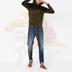 Fabricant professionnel, prix raisonnable, sweat-shirt pour homme, style streetwear, usage décontracté et extérieur, sweat-shirt uni teinté pour homme - Product Image 4