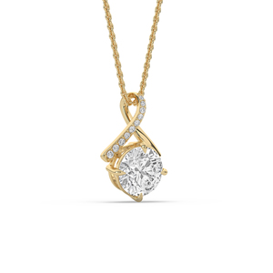 Pendentif Luxeshine pour femme en diamant de laboratoire taille coussin 2,5 carats VS1 certifié IGI, brillant, en argent sterling 925, jaune rose, pour fiançailles - Product Image 4