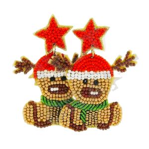 Helloween boucles d'oreilles pendantes nouveauté perles faites à la main transfrontalières or à la mode créatif pour les fêtes Style chrétien - Product Image 1