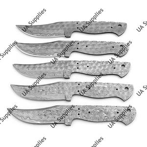 Cuchillo de Caza de Hoja Fija de Acero Damasco de Espiga Completa de Calidad Premium, Lápida en Blanco para Fabricación de Cuchillos, Suministro OEM Personalizado DIY Hecho a Mano - Product Image 6