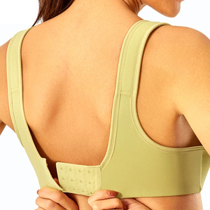 Soutien-gorge de sport/yoga respirant et écologique à maintien élevé, personnalisable avec logo frontal, en Spandex/Nylon, pour femmes, idéal pour la course et le fitness. - Product Image 2