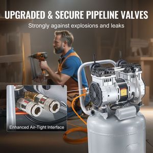 Compressore d'Aria Ultra Silenzioso da 13 Galloni, 2HP, 4.6 SCFM@90PSI, Senza Olio, 66dB, per Gonfiaggio Pneumatici Auto - Product Image 4
