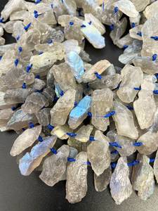 ลูกปัดหินลาบราดอไรต์สีรุ้งธรรมชาติ รูปทรงหยดน้ำ แสงรุ้งสดใส คุณภาพสูง - Product Image 2