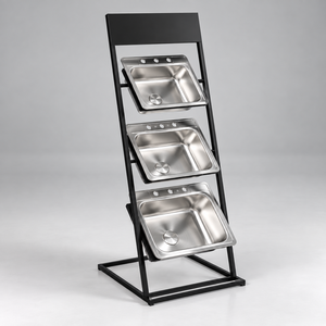 For Commercial Metal Antique Style Floating Shelf <b>Tile</b> Exhibition Rack Easy Assembly for Ceramic Porcelain Marble Display - Product Image 1