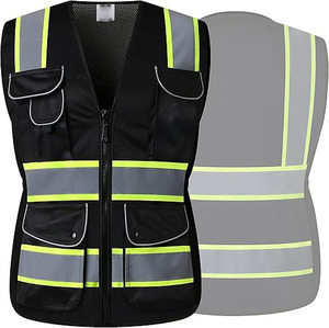 Chaleco de seguridad para mujer con logotipo personalizado, 100% poliéster, alta calidad, reflectante, clase 2 ANSI, alta visibilidad. - Product Image 1