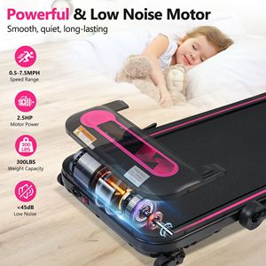 Nouveau tapis de course pliable 2,5 CV avec inclinaison réglable de 0,5 à 7,5 MPH, capacité de 300 lb pour la maison et le bureau - Product Image 4