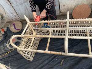 Vente en gros table ronde en rotin naturel table d'appoint en rotin naturel avec plateau en verre meubles de maison faits à la main vente en gros - Product Image 4