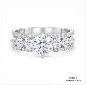 Anillo de Diamante Cultivado en Laboratorio, Corte Brillante, Certificado IGI, Acabado en Oro Blanco de 14K, Anillo de Compromiso/Boda - Product Image 3