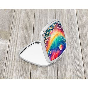 Marguerites colorées miroir de maquillage de voyage compact miroir de poche pliant pour femmes et filles idée cadeau décorative - Product Image 2