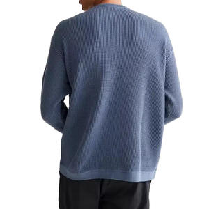 T-shirt thermique en coton à motif gaufré classique pour homme |   Vêtements d'intérieur et d'extérieur pour temps froid |   Personnalisation de la marque disponible - Product Image 3