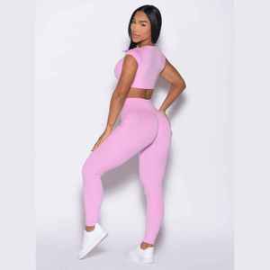 Leggings Deportivos X Sports City de Cintura Alta, Color Rosa, Delgados, Largos, Sin Costuras, Tejidos, Casuales, Elásticos, Transpirables, Cómodos e Invisibles para Mujer - Product Image 6