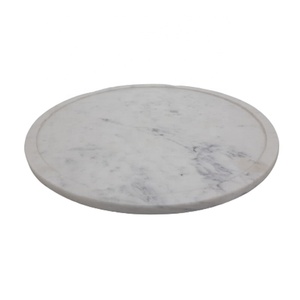 Vaisselle design magnifique plaque de marbre de forme ronde de couleur blanche pour la cuisine et le dessus de table - Product Image 1