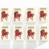 Set Mahjong Akrilik Warna Ivory Amerika Tersedia, 160 Ubin Klasik Bergambar Plum, Anggrek, Krisan, Bambu, dan Ikan Kupu-kupu