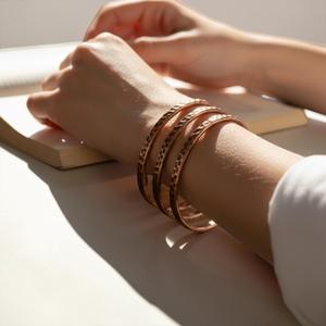 New Trending Wholesale bulk Fashion Pure <b>Copper</b> Adjustable Cuff Bangle for Women Handmade wholesale Designer Stackable <b>Bracelets</b> - Product Image 2