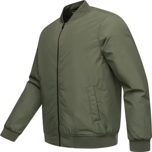 Chaqueta Bomber Acolchada de Lona para Hombre, Transpirable, con Cierre de Cremallera, Tallas Grandes, Cálida, Impermeable, para Invierno, OEM, Marca Privada - Product Image 2