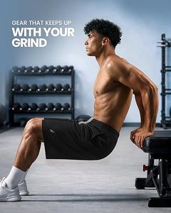 Mens Casual Breathable <b>Canvas</b> Athletic Shorts Elastic Drawstring Waist Front Side Pockets Gym Training Running Basketball - Product Image 6