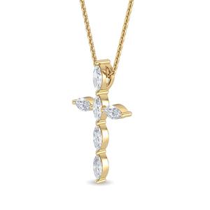 Pendentif en diamant de laboratoire Marquise 0,37 CTW serti en or blanc 9 carats, collier délicat en joaillerie fine pour femme, choix premium - Product Image 2